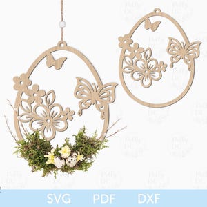 Ostern Wand Dekor SVG, Ostern Türhänger Laserschnittdatei, Frohe Ostern Zeichen SVG, Ostern Ornament Schnittdatei, Ostern Laser-Datei, Glowforge SVG