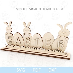 Easter Shelf Sitter SVG, Easter Decor laser file, Easter Standing Sign SVG, Easter mantel decor SVG, Easter Glowforge