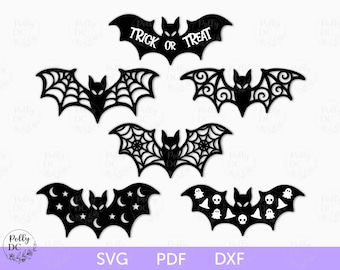 Halloween Bat svg laser cut file, Halloween bats svg bundle, Halloween decor svg, Halloween scary bats svg, Halloween laser cut file