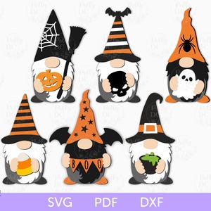 Halloween Gnome SVG laser cut file, Halloween Gnomes bundle, Halloween gnome with stand, Halloween Gnomes svg, GlowForge and Cricut