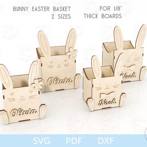 Osterhase Box, Osterhase Korb, SVG Laserschnittdatei, Ostern Sweetbox, DIY Ostern Handwerk, personalisierte Osterbox, Mädchen und Jungen Boxen