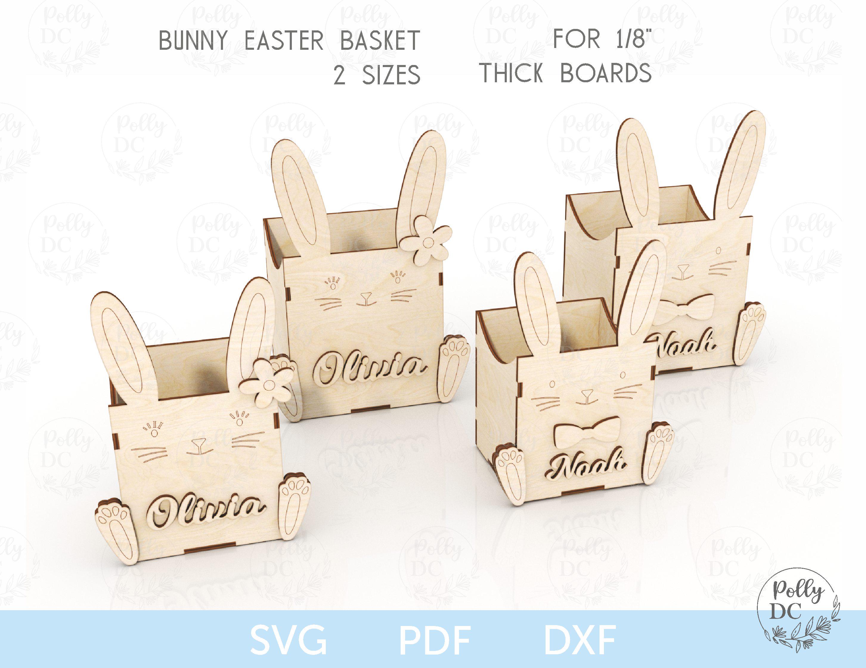 Easter Bunny Box, Easter Bunny Basket, SVG Laser Cut File, Easter Sweet ...