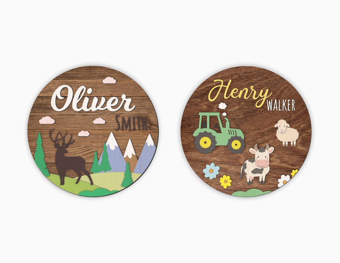 Boy Nursery Sign Svg Bundle Baby Name Sign Svg Boy Nursery Etsy