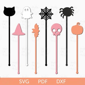 Halloween drink stir sticks svg, Halloween drink stirrers svg, Halloween stir sticks svg, Halloween swizzle sticks svg, Halloween Glowforge