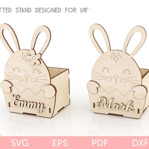 Easter bunny box SVG, Easter Sweet box svg, 3D easter box svg, DIY Easter box, Easter laser cut file, Easter laser svg, Easter Glowforge