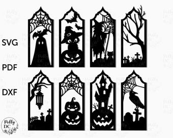 Halloween Decor SVG, Halloween Signs Cut File, Halloween cutouts SVG, file For Cricut, Glowforge svg