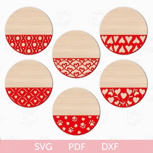 Valentines Day Door Hanger bundle svg cut file, Valentines door sign svg, Valentines laser cut door hanger, Valentines round door sign svg
