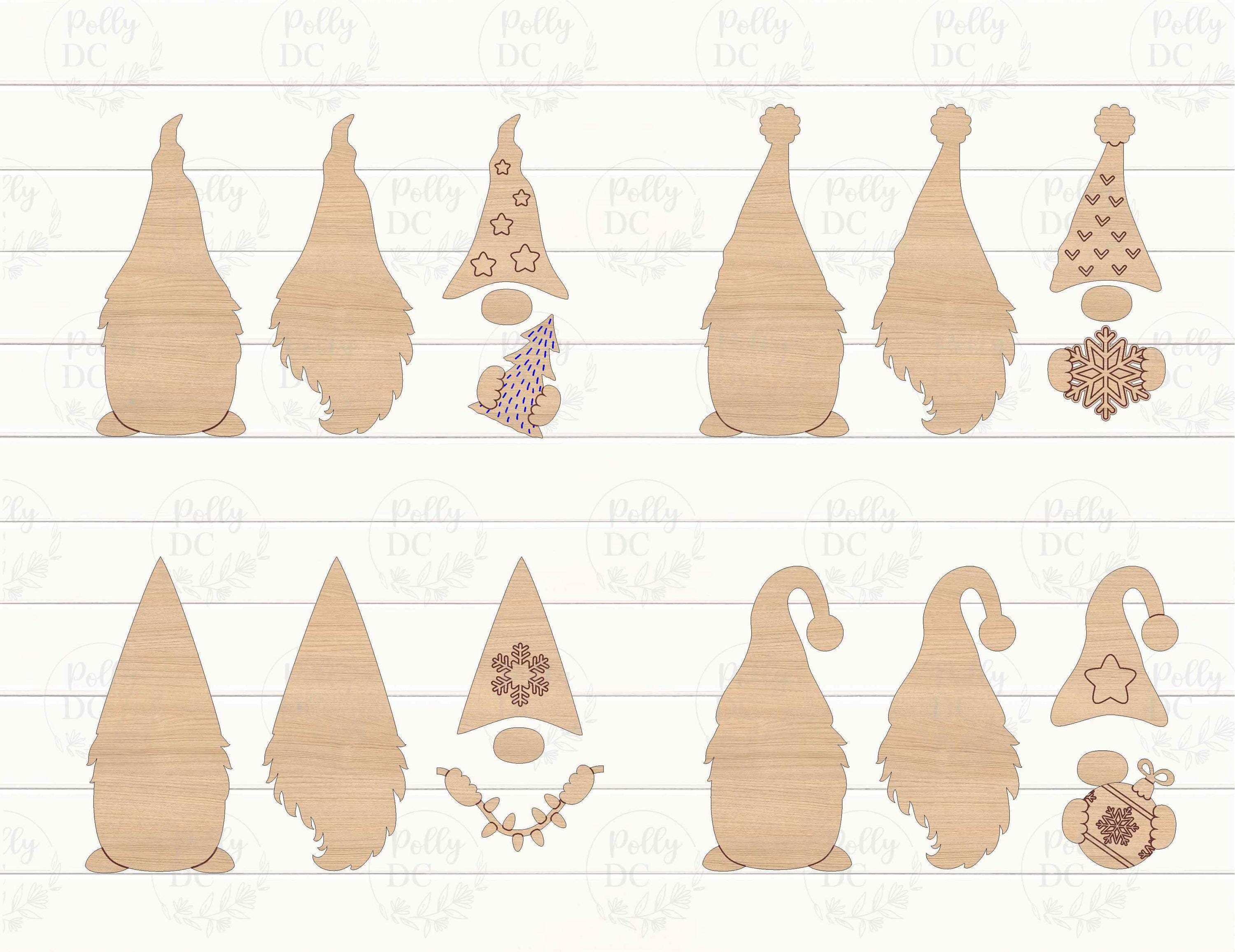 Christmas Gnome SVG Bundle, Laser Cut Christmas Gnome, Cricut Christmas ...