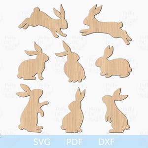 Ostern Laser geschnitten Datei, Hase Silhouetten SVG, Ostern geschnitten Datei, Hase Laser geschnitten, Hase Silhouette, Osterhase Silhouette svg, Ostern Glowforge
