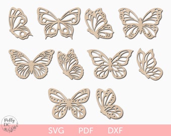 Butterfly svg cut file, Butterfly svg bundle, Papercut template, Laser cut butterfly file, Cricut butterfly, silhouette butterfly, Cut file