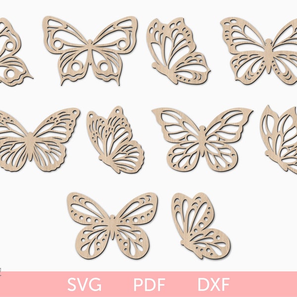 Butterfly svg cut file, Butterfly svg bundle, Papercut template, Laser cut butterfly file, Cricut butterfly, silhouette butterfly, Cut file