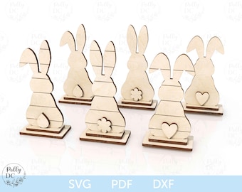 Easter Bunny Shelf Sitter SVG, Standing Easter Bunny SVG, Easter bunny Decor svg, Easter laser file, Shiplap Easter bunny, Easter glowforge