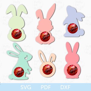 Bunny Chocolate Holder SVG, Chocolate holder Cut file, Papercut DIY for kids SVG, Cricut Silhouette template svg eps png dxf pdf