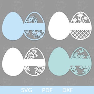 Cartão de feliz Páscoa svg, Cartão de papel de Páscoa com ovo svg, Modelo de cartão de Páscoa, Arquivo de corte de Páscoa