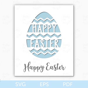 Cartão de Páscoa SVG, arquivo de corte de cartão de Páscoa feliz, modelo de cartão de papel de Páscoa, arquivo Cricut de Páscoa, cartão de ovo de Páscoa SVG