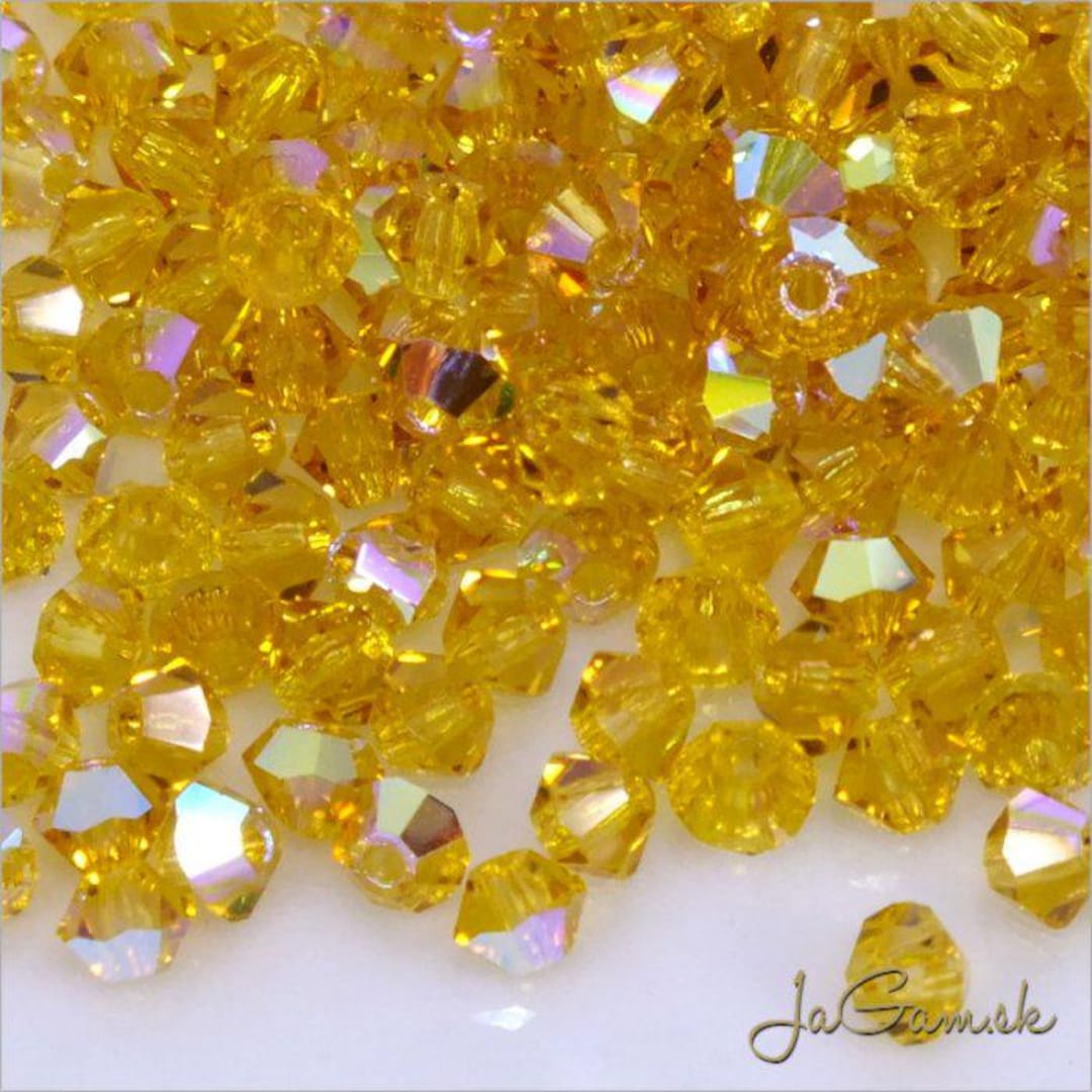Garc Rondel Preciosa Czech Crystal Bicone Rondell Beads 3mm 20pcs Wholesale Beads ...
