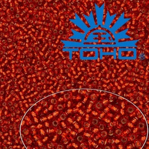 Toho Rocailles 11/0 Silverfodrad Siam Ruby 25B 25g
