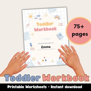 Toddler worksheets, workbook, preschool,learning, worksheets digital learning, alphabet, homeschool, busy book binder, instant download