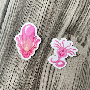 Mini Pink Alien Stickers