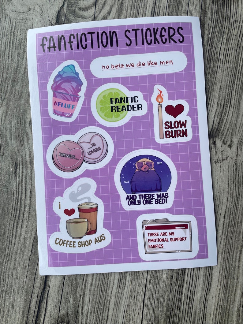 Fanfic Stickers Fanfiction Sticker Sheets (tropes and Tags) A5 - Etsy