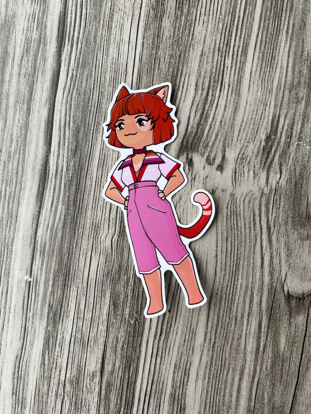 Lesbian Cat Girl Sticker - Etsy