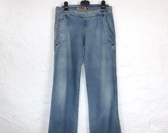Vintage 90er 00er Y2k KILLAH Hüfthose Jeans low waist hellblau Deadstock W25