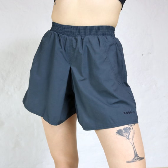 Diadora, Vintage 80er 90er DIADORA Shorts Hosenrock dunkelgrau Deadstock 36