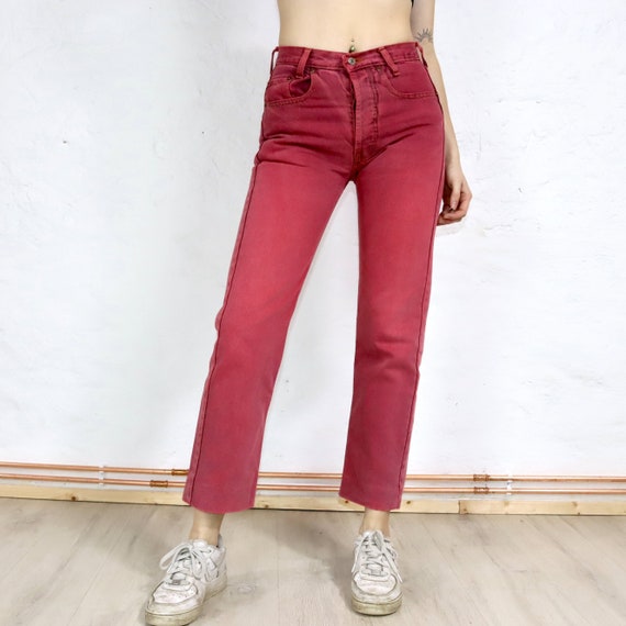 Vintage 80er 90er LEVIS Jeans Hose highwaist pink 