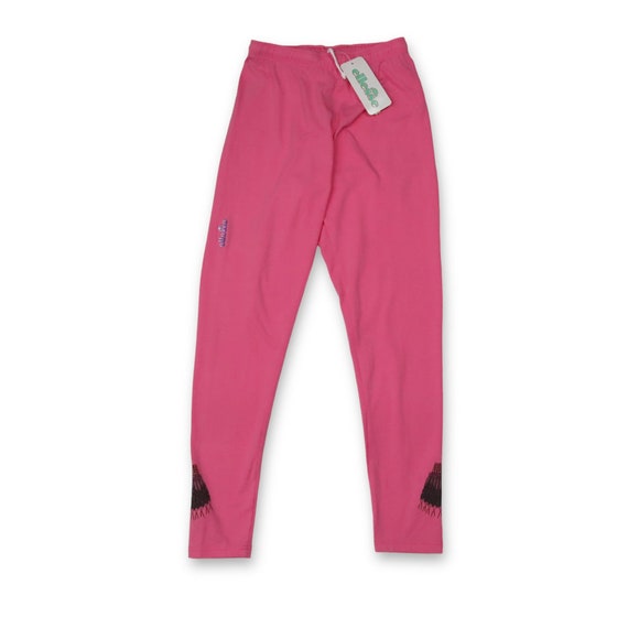 Vintage 80er 90er ELLESSE Leggings pink Print Dea… - image 6