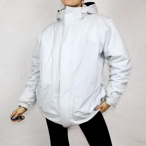 ジャケット・アウター 00s old nike hooded down parka tech Vintage 90s 00s Y2k NIKE Parka Coat Jacket Lined With Hood Light