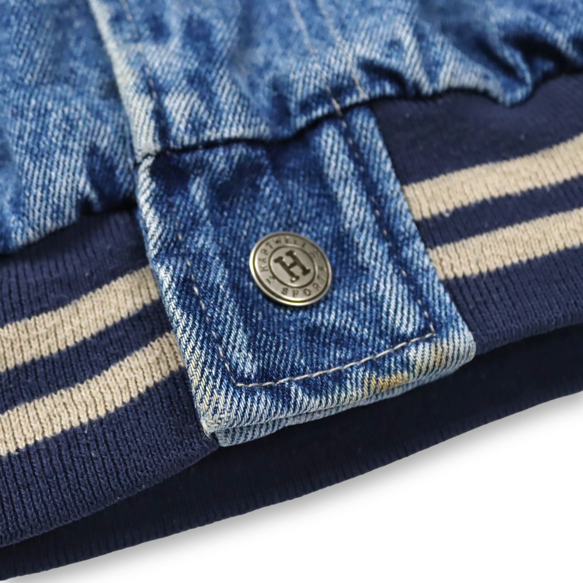 Vintage 80s 90s HARTWELL VIASPORT Baseball Jacket Denim
