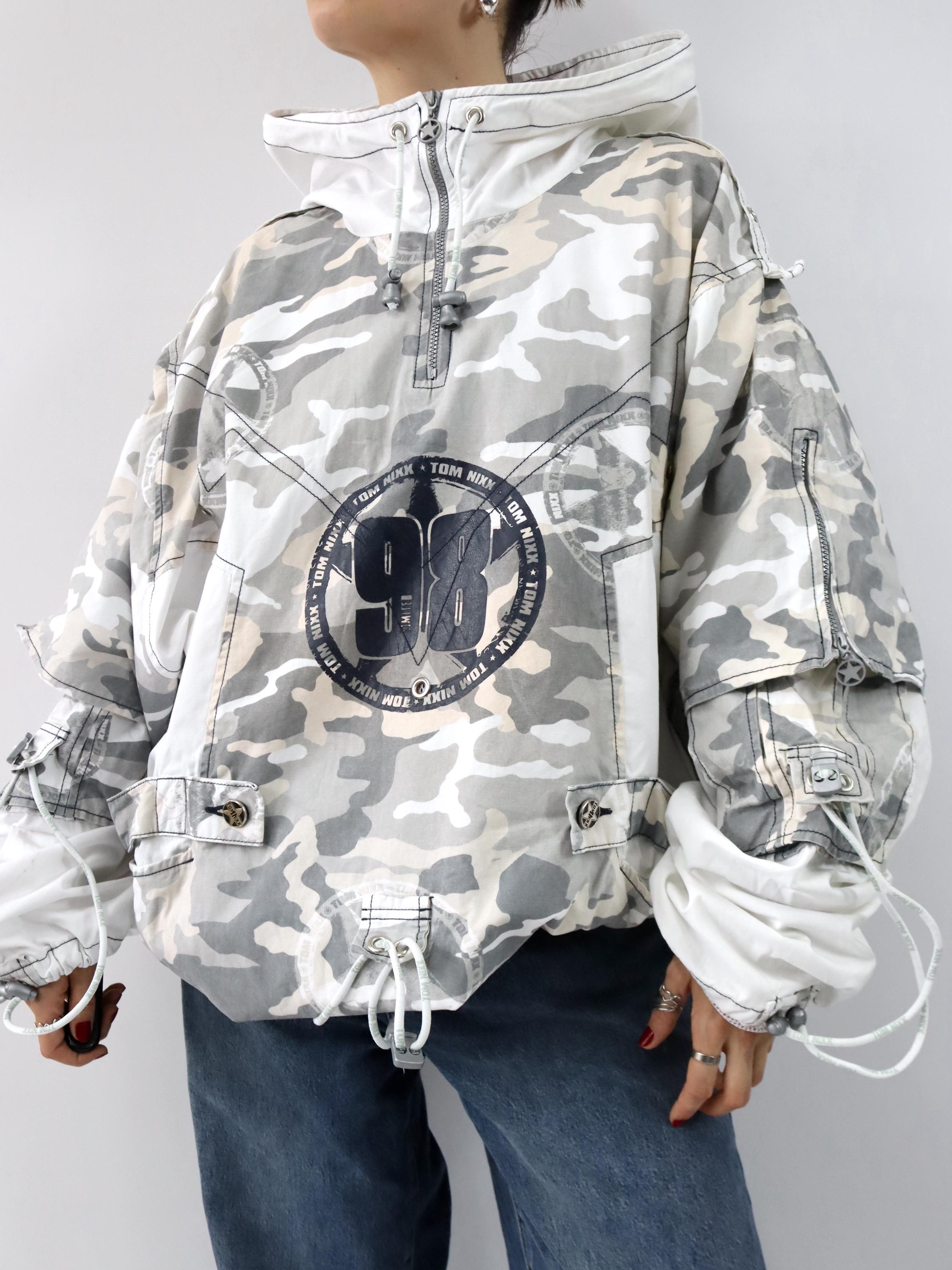 『TOM NIXX』00s camouflage jacket Vintage 90s 00s Y2k TOM NIXX Windbreaker Pullover Jacket