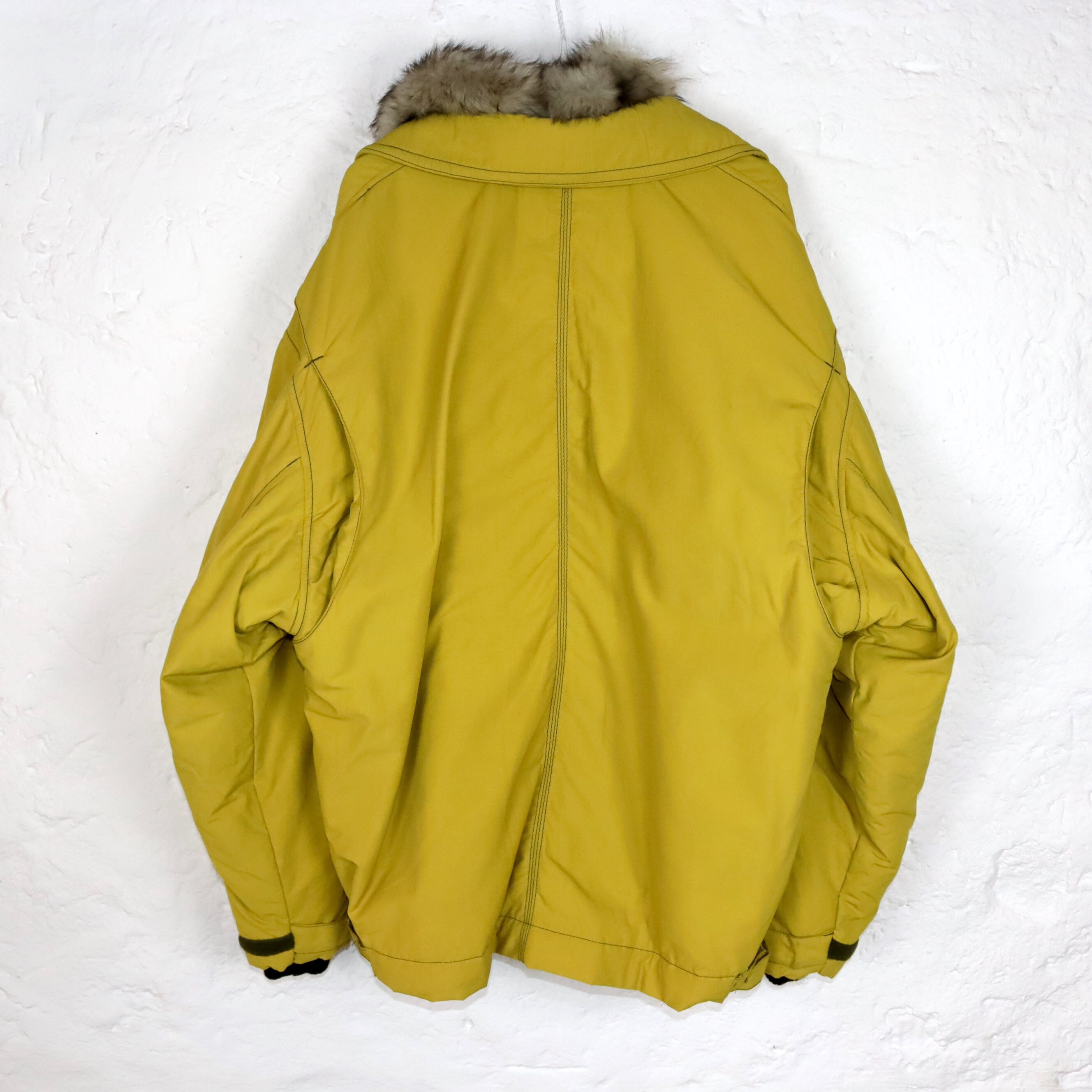 Vintage 80s 90s SOVIET Winter Jacket Lined Yellow Wool Vintage 80s 90s SOVIET Winter Jacket Lined Yellow Wool