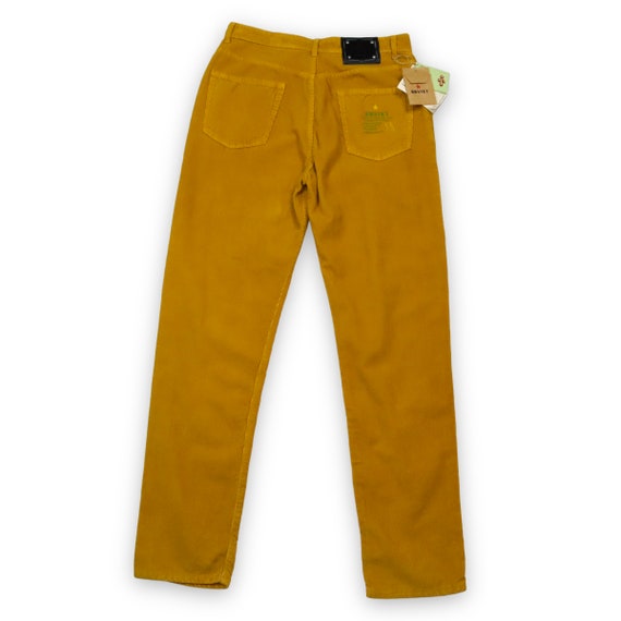Vintage corduroy pants yellow mustard SOVIET W34 - image 6