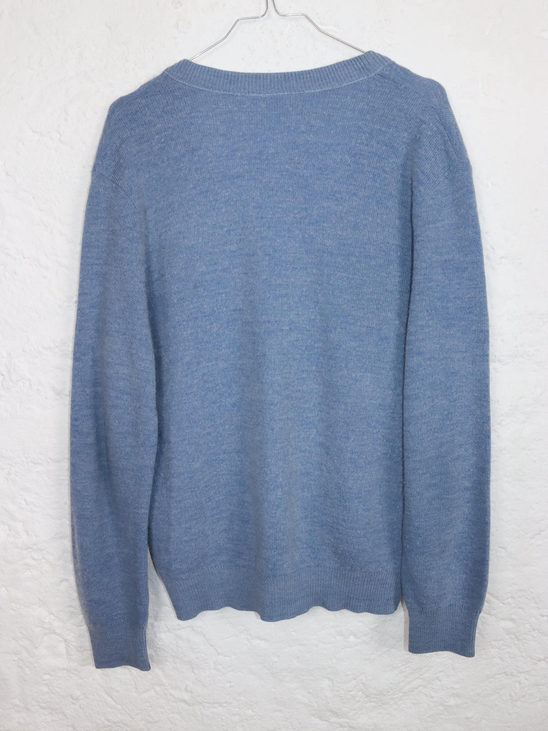 Vintage 80s 90s LACOSTE Cardigan Light Blue Wool - Etsy