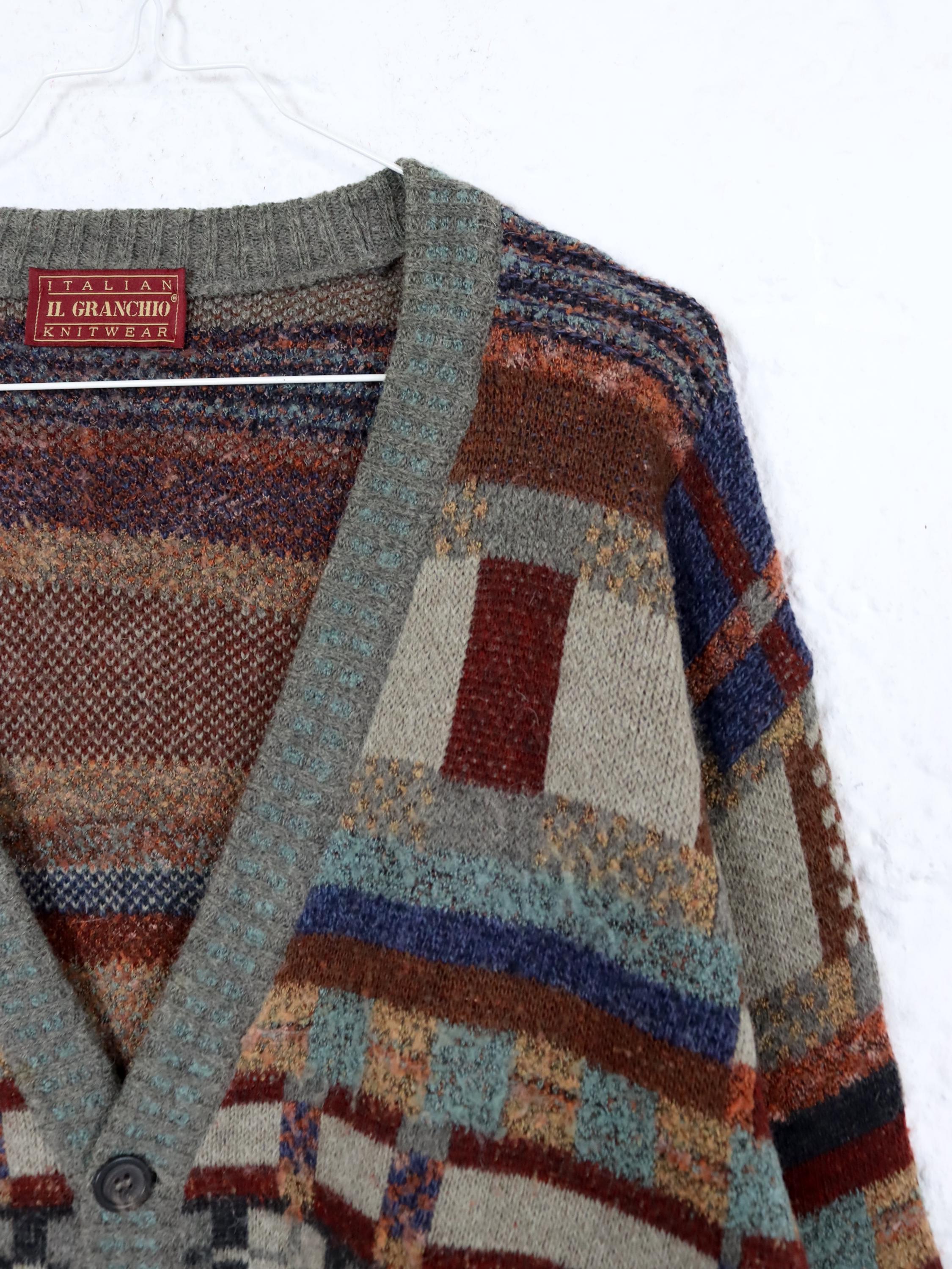 トップス 80s 90s IL GRANCHIO design cardigan Vintage 90's Il Granchio Cardigan - Size XL - Etsy