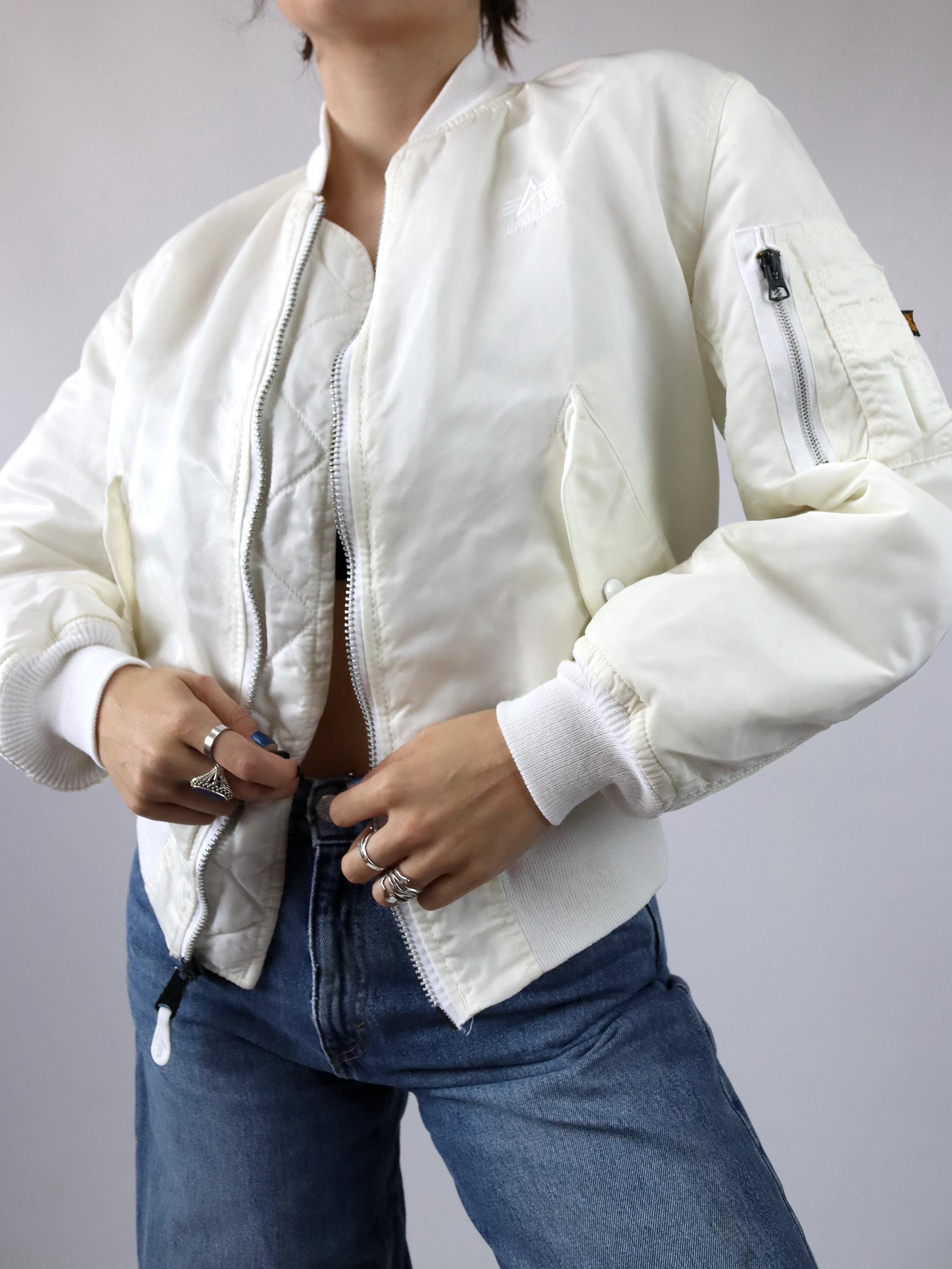 Vintage 80s 90s ALPHA INDUSTRIES Bomber Jacket, Lightly Lined