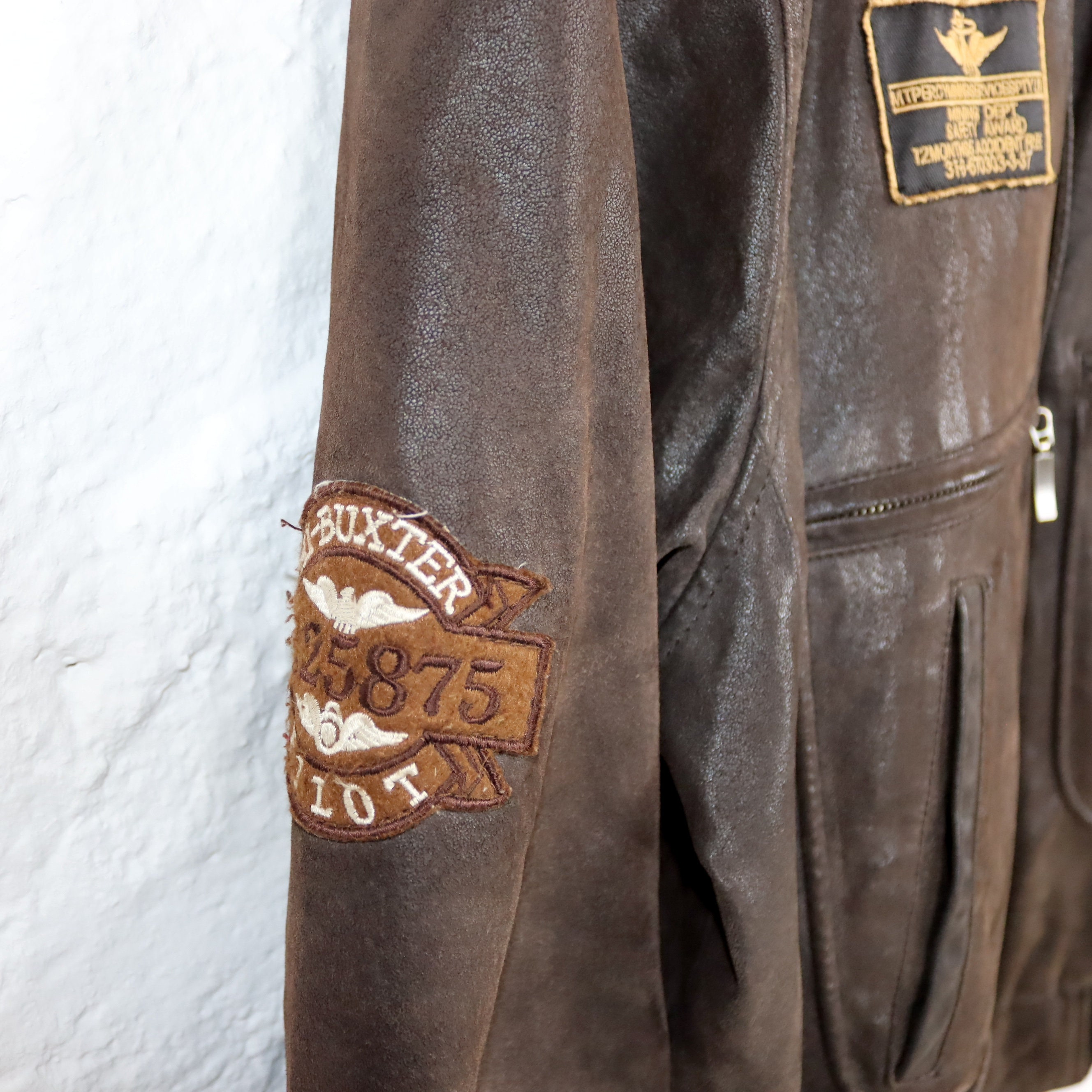 Vintage 80s 90s MONTES Leather Biker Jacket, Dark Brown, Army Size