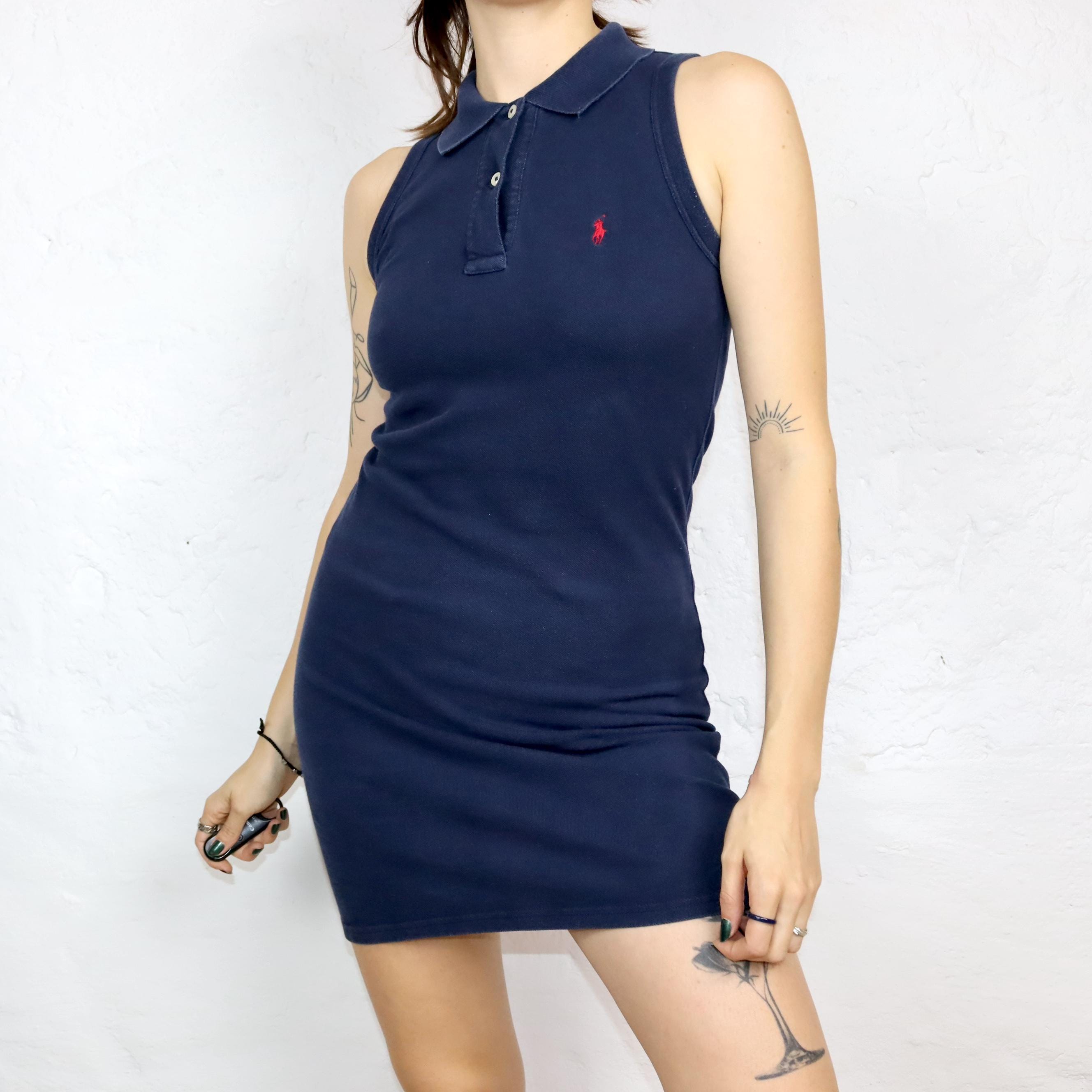 90s polo dress 90s Polo Ralph Lauren Striped Henley Maxi Dress