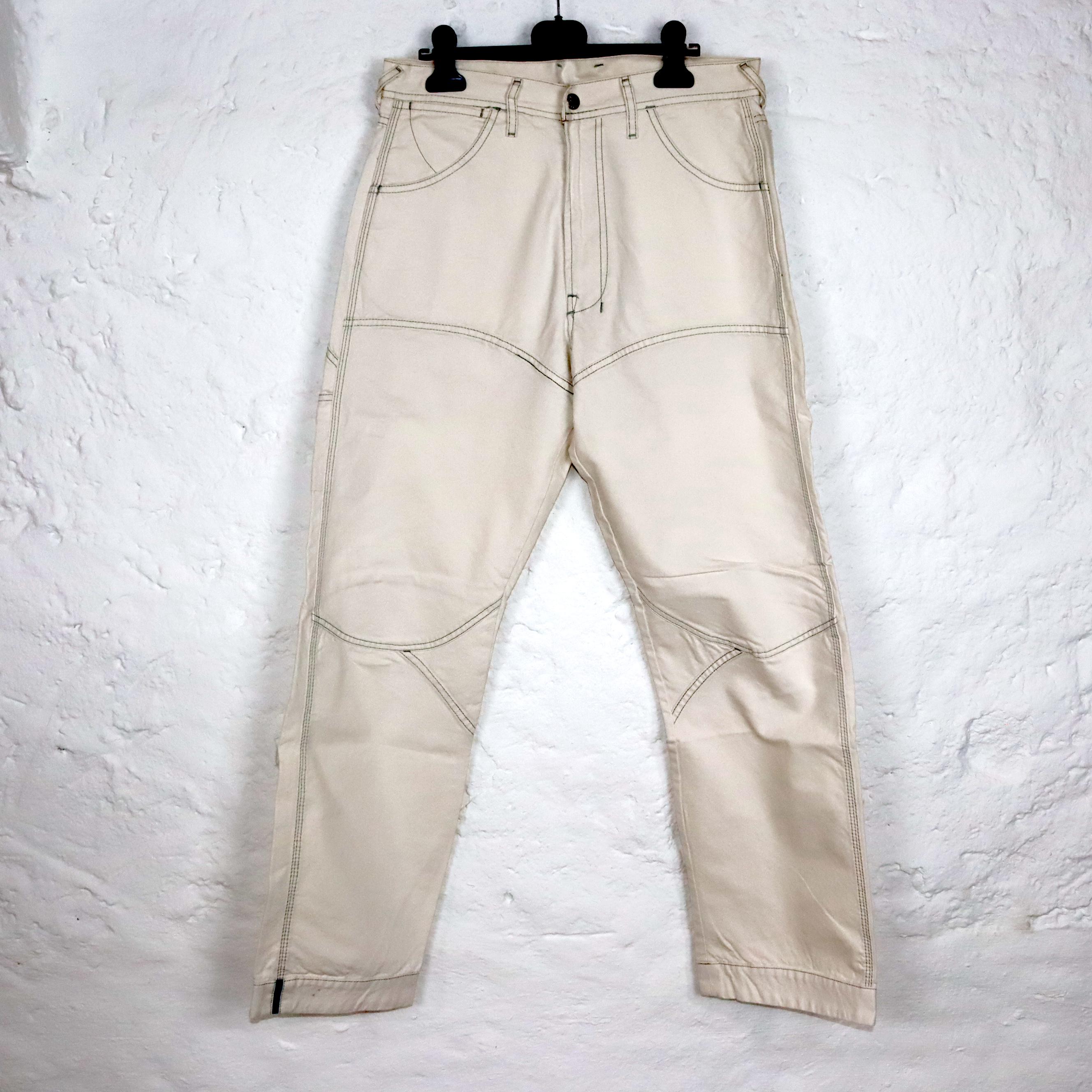 パンツ old diesel Archive Zip Pants Y2K Rare Vintage 90s 00s Y2k DIESEL Baggy Pants Wide Leg Cargo Pants Cream