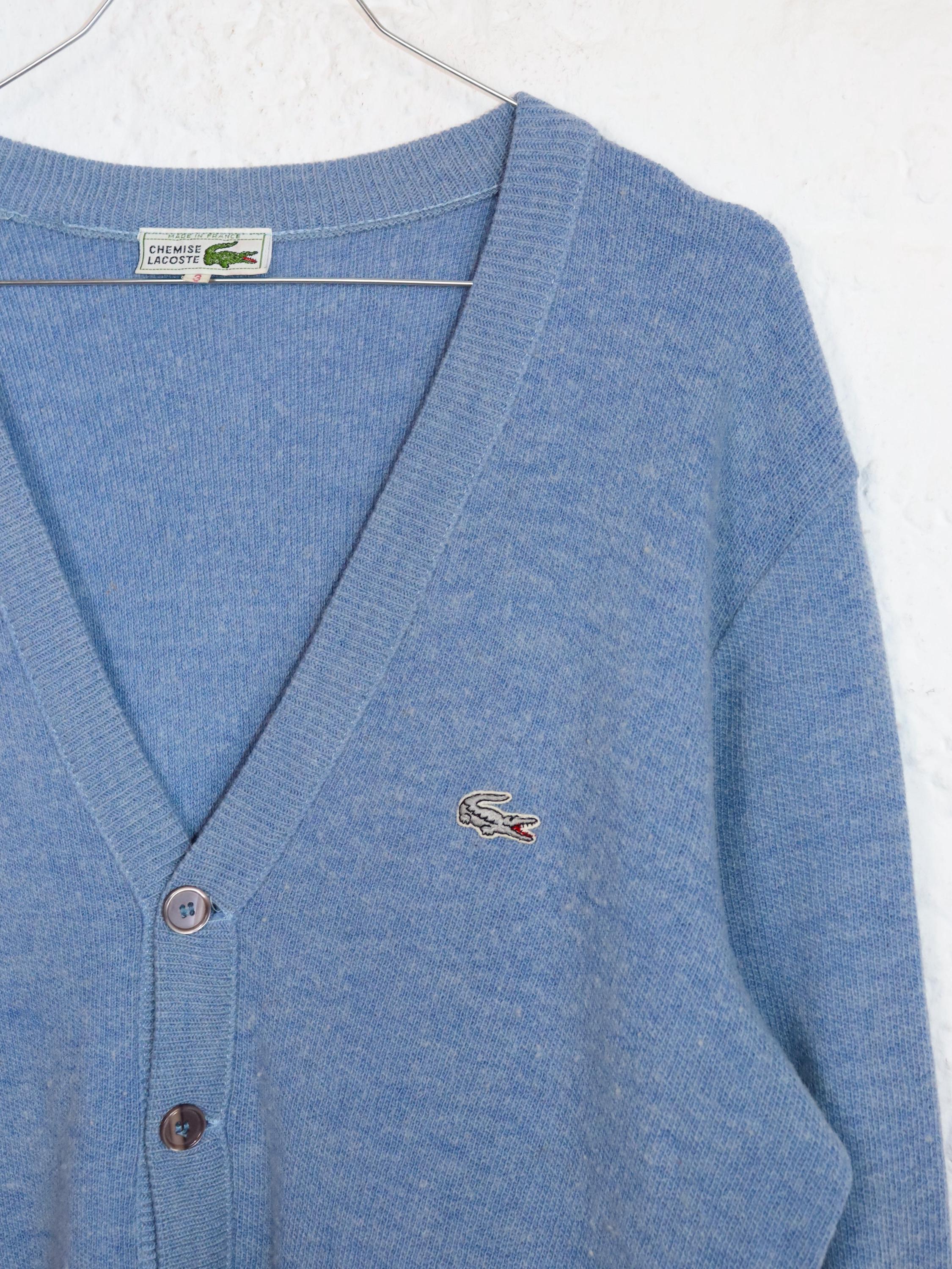 Vintage 80s 90s LACOSTE Cardigan Light Blue Wool - Etsy