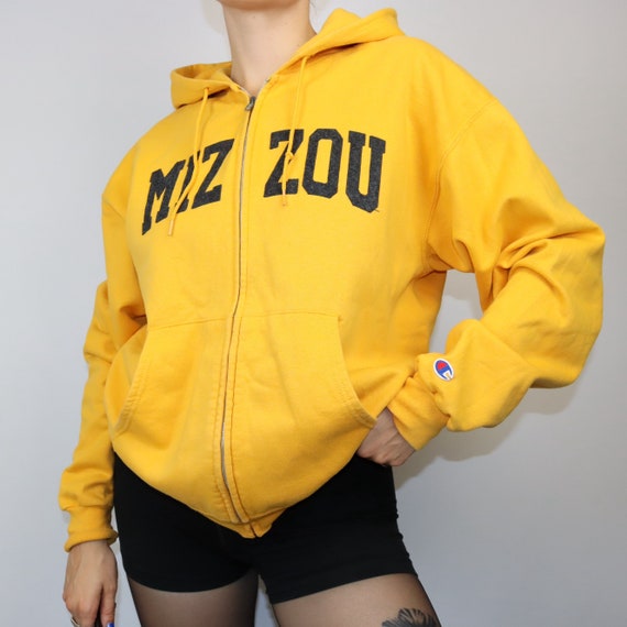 Giacca vintage felpa Mizou gialla CHAMPION M Etsy Italia