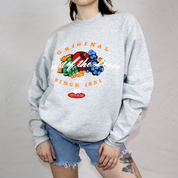 Vintage 80er 90er FRUIT of the LOOM Sweatshirt Pul