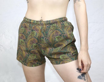 vintage années 80 90 shorts shorts motif fou motif cachemire 52 L