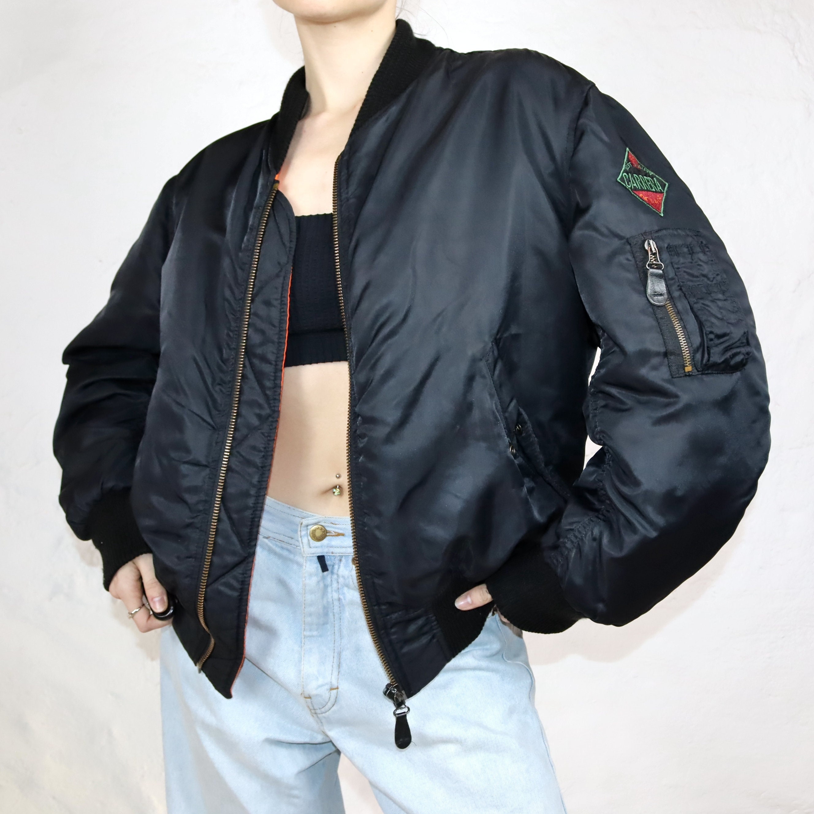 ジャケット・アウター 90s ma-1 jacket 希少 alpha 90s usa製 ma-1ジャケット 短丈 - メルカリ
