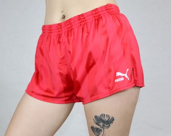 vintage années 80 90 PUMA Rare short de course rouge Made in West Germany M