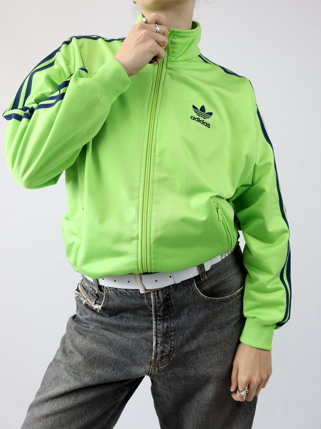 Vintage 80s 90s ADIDAS Firebird Track Jacket Stand-up Collar