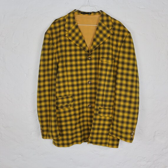 Vintage 80s 90s blazer wool blazer checked oversi… - image 3