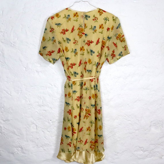 Vintage 80er 90er Kleid kurz Blumenmuster kurzarm… - image 4