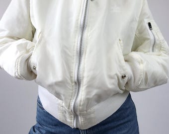 Vintage 80s 90s ALPHA INDUSTRIES Bomber Jacket, Lightly Lined
